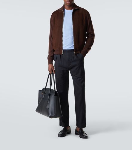 Pullover in misto lana con suede - Tom Ford - Modalova