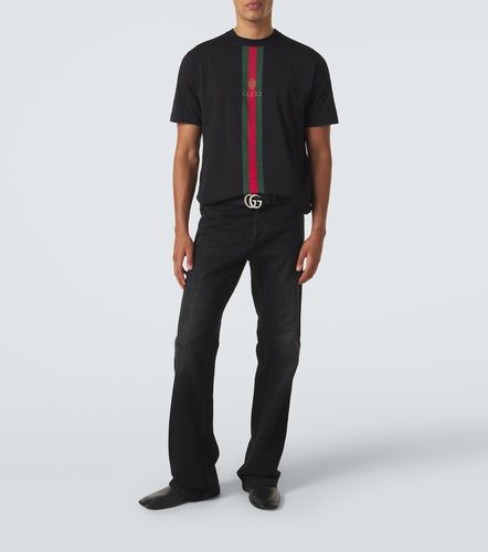 Gucci Camiseta de algodón con Web - Gucci - Modalova