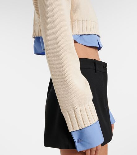 Jersey cropped de algodón a rayas - Balenciaga - Modalova