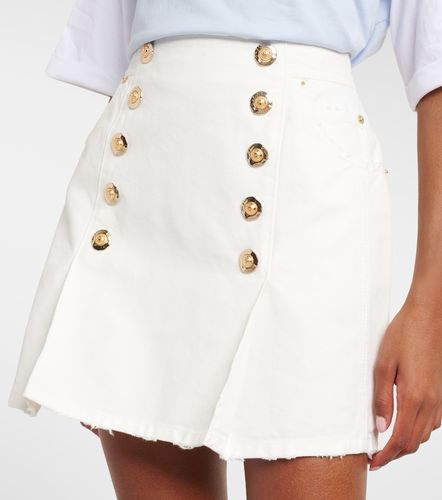 Minifalda de lona de algodón - Balmain - Modalova