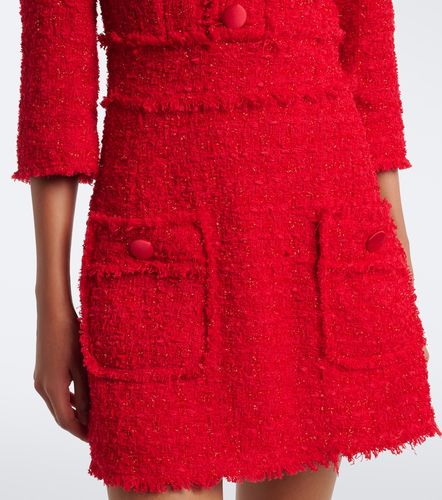 Vestido corto de bouclé en mezcla de algodón - Dolce&Gabbana - Modalova