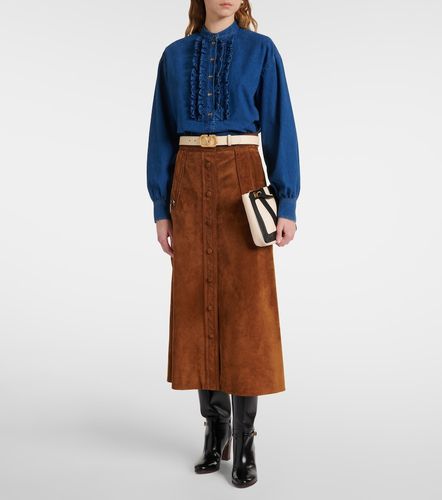 Valentino Ruffled denim blouse - Valentino - Modalova
