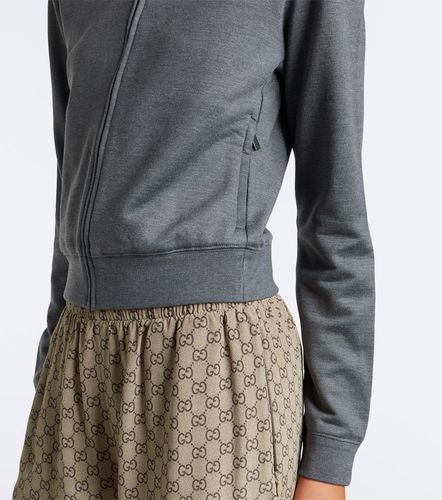 Sudadera con capucha de algodón y seda - Gucci - Modalova
