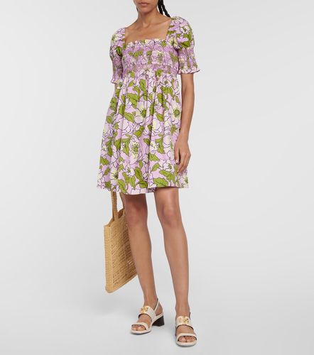 Miniabito in cotone a punto smock - Tory Burch - Modalova