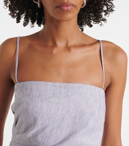 Vestido midi de algodón y lino - Vince - Modalova