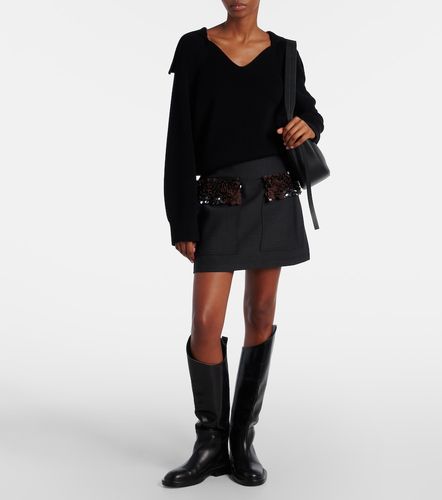Sequined wool-blend miniskirt - Plan C - Modalova
