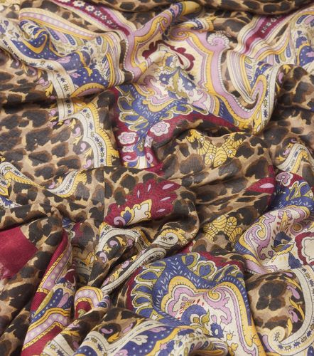 Sciarpa in modal e cashmere con stampa - Etro - Modalova