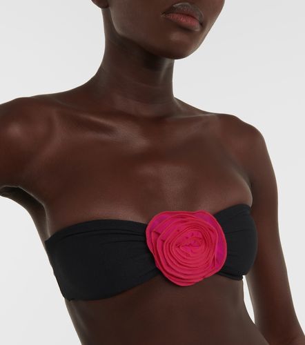 Rose applique bandeau bikini top - Same - Modalova