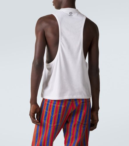 Cotton-blend jersey tank top - Versace - Modalova