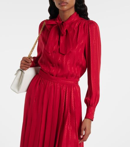 Interlocking G silk jacquard blouse - Gucci - Modalova