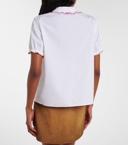 Camicia in popeline di cotone - Miu Miu - Modalova