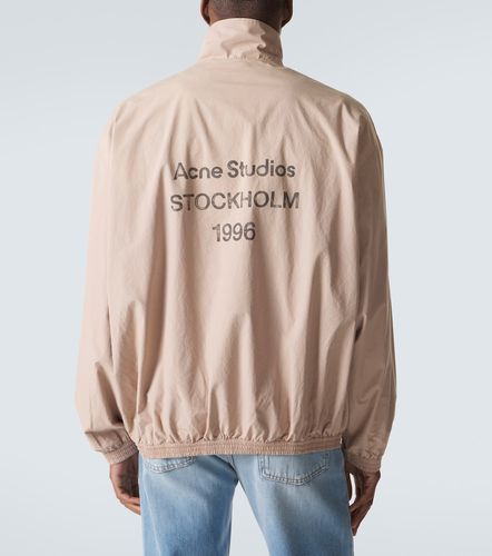 Chaqueta de popelín de algodón con logo - Acne Studios - Modalova