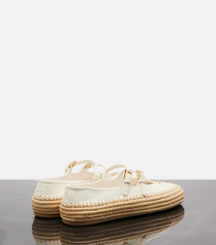 Prada Ballerine in pelle e rafia - Prada - Modalova