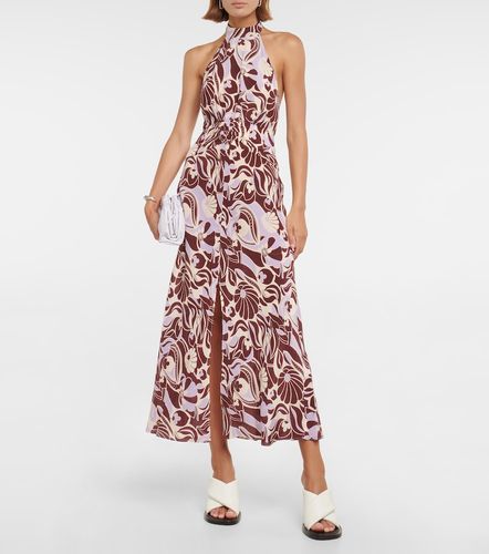 Kendra printed halterneck silk dress - Rixo - Modalova