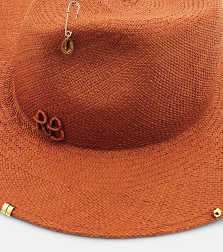 Chain-detail straw fedora - Ruslan Baginskiy - Modalova