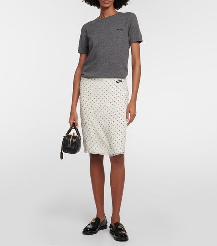 Miu Miu Jersey de cachemir con logo - Miu Miu - Modalova
