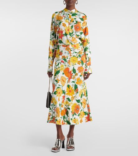 Gonna lunga in cady con stampa floreale - Stella McCartney - Modalova