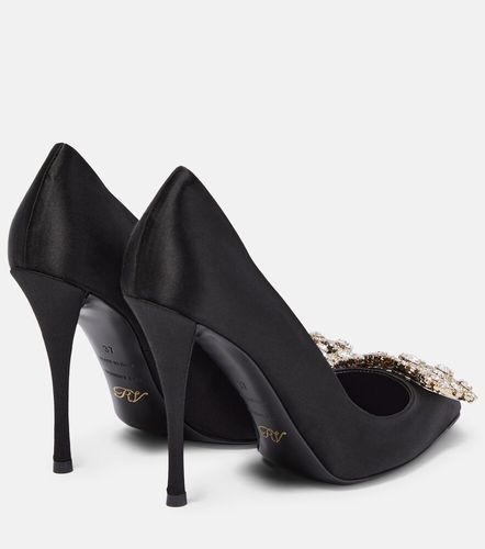 Salones Flower Strass de satén - Roger Vivier - Modalova