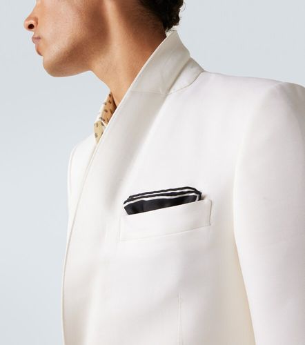 Printed silk twill pocket square - Tom Ford - Modalova