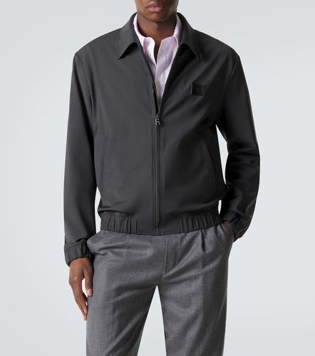 Logo wool-blend blouson jacket - Dolce&Gabbana - Modalova