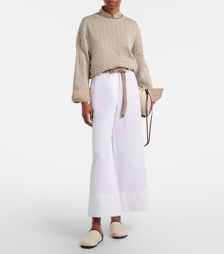 Pullover in misto cotone a trecce - Brunello Cucinelli - Modalova