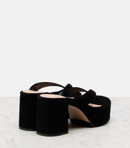 Suede platform thong sandals - Gianvito Rossi - Modalova