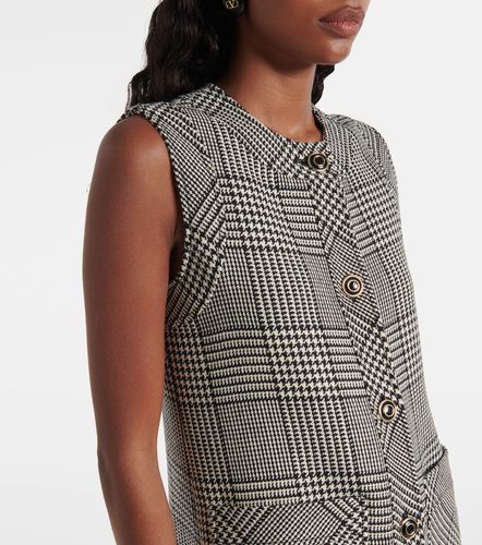 Houndstooth virgin wool midi dress - Valentino - Modalova