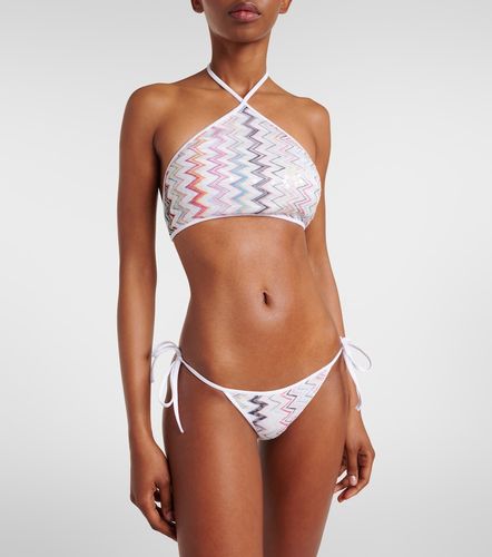 Bikini en zigzag con cuello halter - Missoni - Modalova