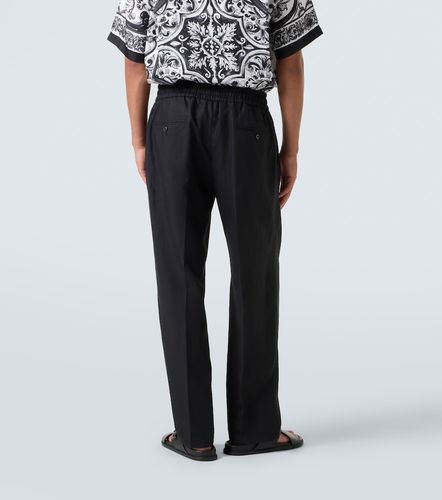 Pantalones rectos de lino - Dolce&Gabbana - Modalova