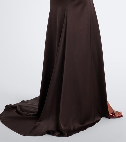Abito lungo off-shoulder in crêpe di raso - Alex Perry - Modalova