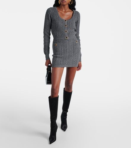 Cable-knit wool miniskirt - Alessandra Rich - Modalova
