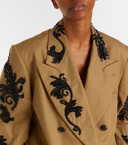 Embellished cotton double-breasted blazer - Dries Van Noten - Modalova