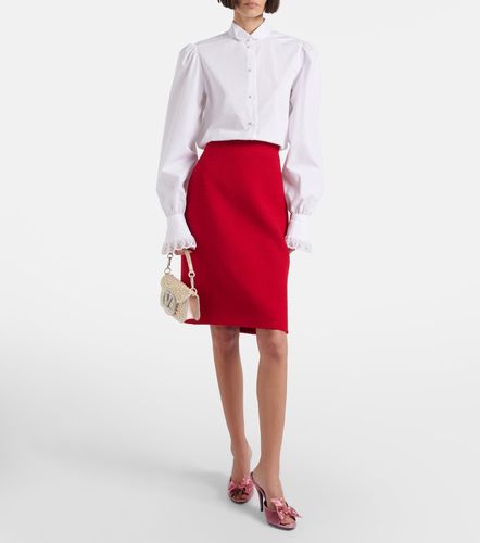Blusa in popeline di cotone con ricamo - Valentino - Modalova