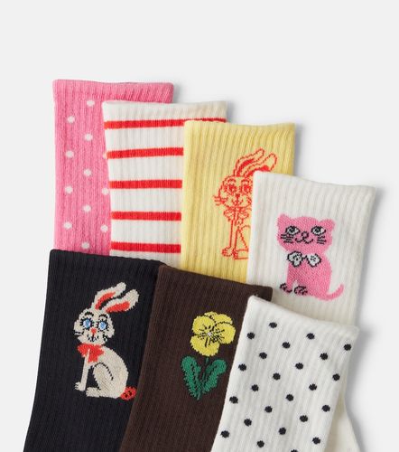 Set de 7 calcetines de algodón estampados - Mini Rodini - Modalova