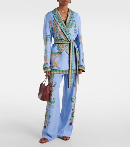 Blazer envolvente de sarga de seda - Etro - Modalova