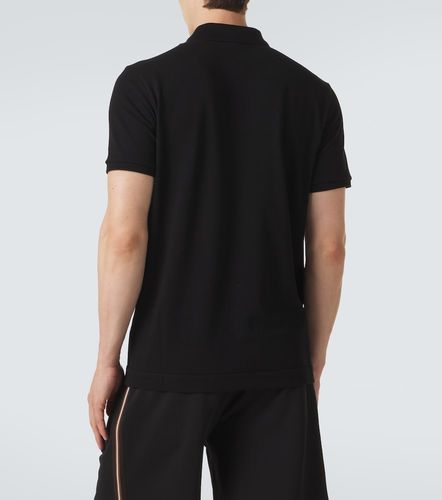 Polo de piqué de algodón con piel - Moncler - Modalova