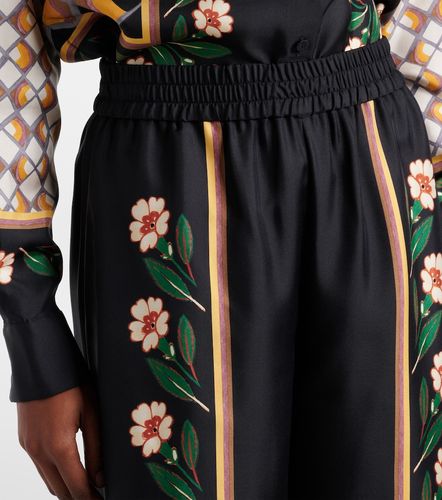 Pantalones palazzo Dazed Placée de sarga de seda - La DoubleJ - Modalova