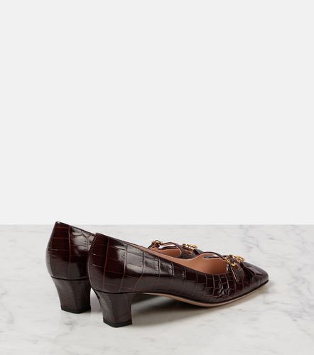 Bowow 45 croc-effect leather pumps - Valentino Garavani - Modalova