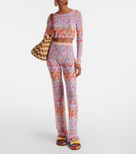 Pantalones rectos de tul con zigzag - Missoni - Modalova