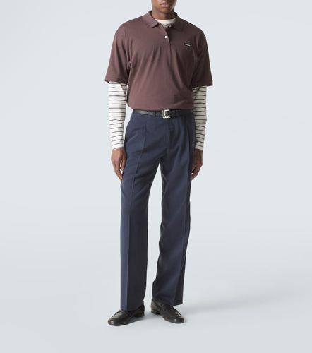 Miu Miu Polo in cotone a righe - Miu Miu - Modalova