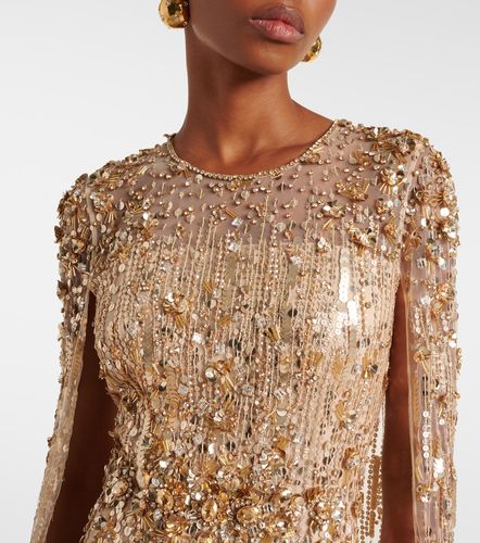 Ruby caped sequined gown - Jenny Packham - Modalova