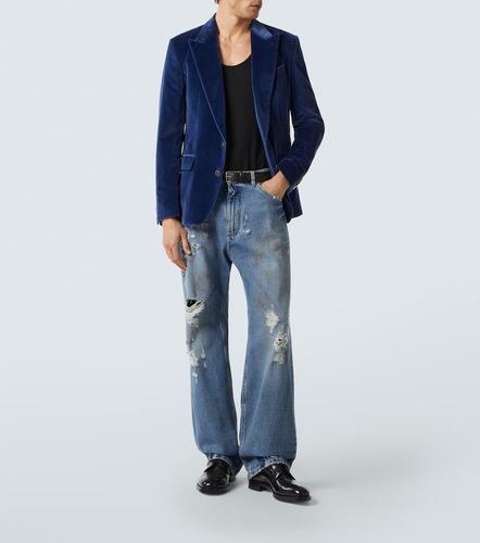 Jeans a gamba larga distressed - Dolce&Gabbana - Modalova