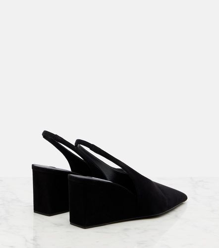 Alaïa Pumps slingback Cube 75 in suede con zeppa - Alaia - Modalova
