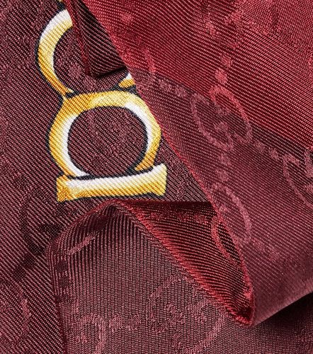 Sciarpa Horsebit in twill di seta - Gucci - Modalova