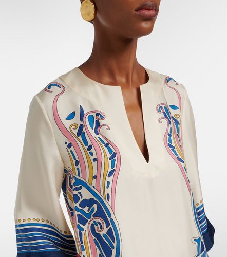 Printed silk satin kaftan - La DoubleJ - Modalova