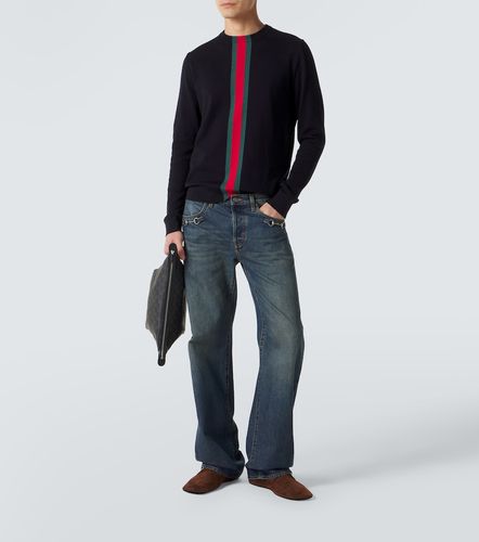 Gucci Jersey de algodón con Web - Gucci - Modalova