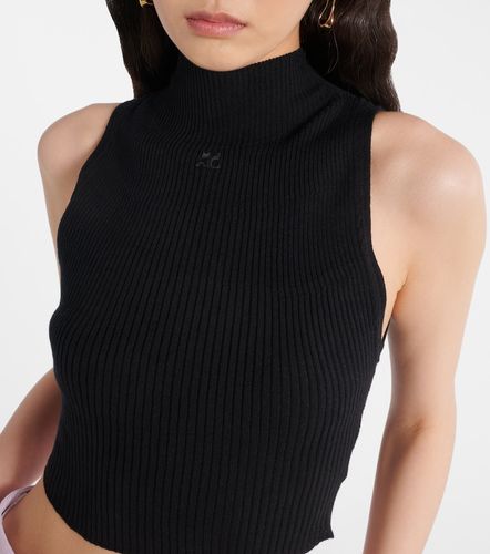 Ribbed cotton and wool tank top - Courreges - Modalova