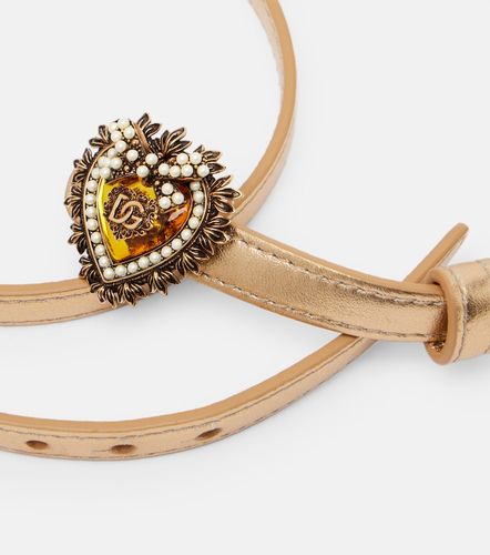 Devotion metallic leather belt - Dolce&Gabbana - Modalova
