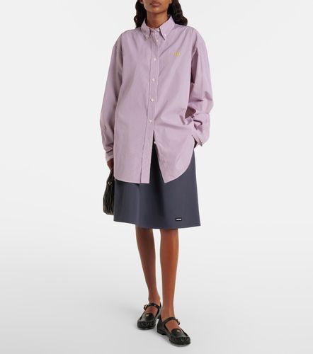 Camicia oversize in cotone a righe - Miu Miu - Modalova