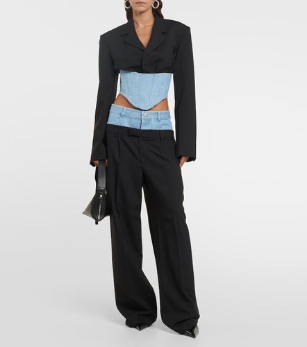 Blazer bustier de lana y denim - Dion Lee - Modalova